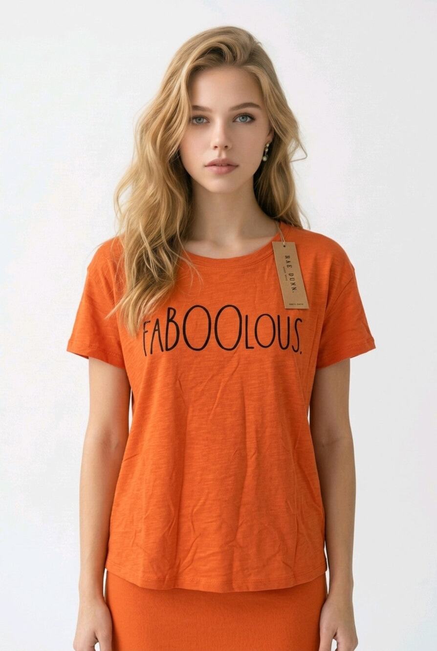 Rae Dunn Faboolous Halloween T-Shirt Women's Medium NWT
